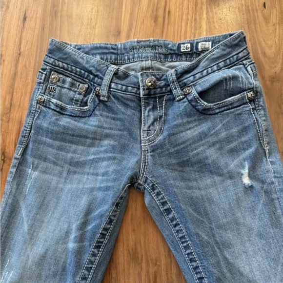 Miss Me Women’s Distressed Embroidered Skinny Jeans Size 26 - Picture 5 of 10